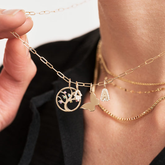 Diamond Letter Charm