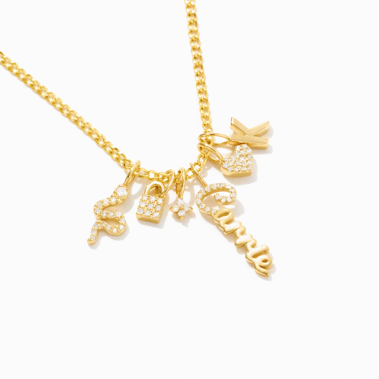 Diamond Cross Charm in 14k Solid Gold