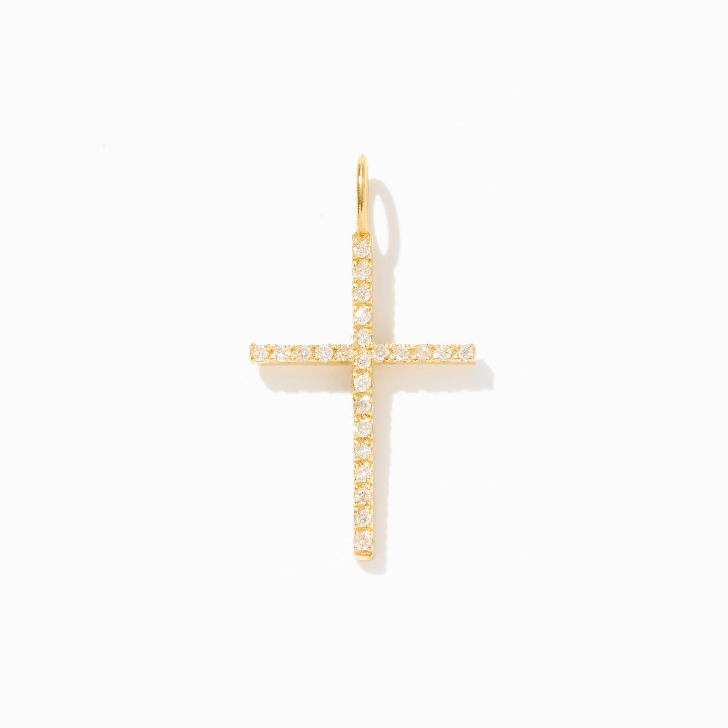 Diamond Cross Charm in 14k Solid Gold