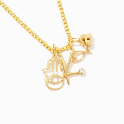 Diamond Letter Charm in 14k Solid Gold