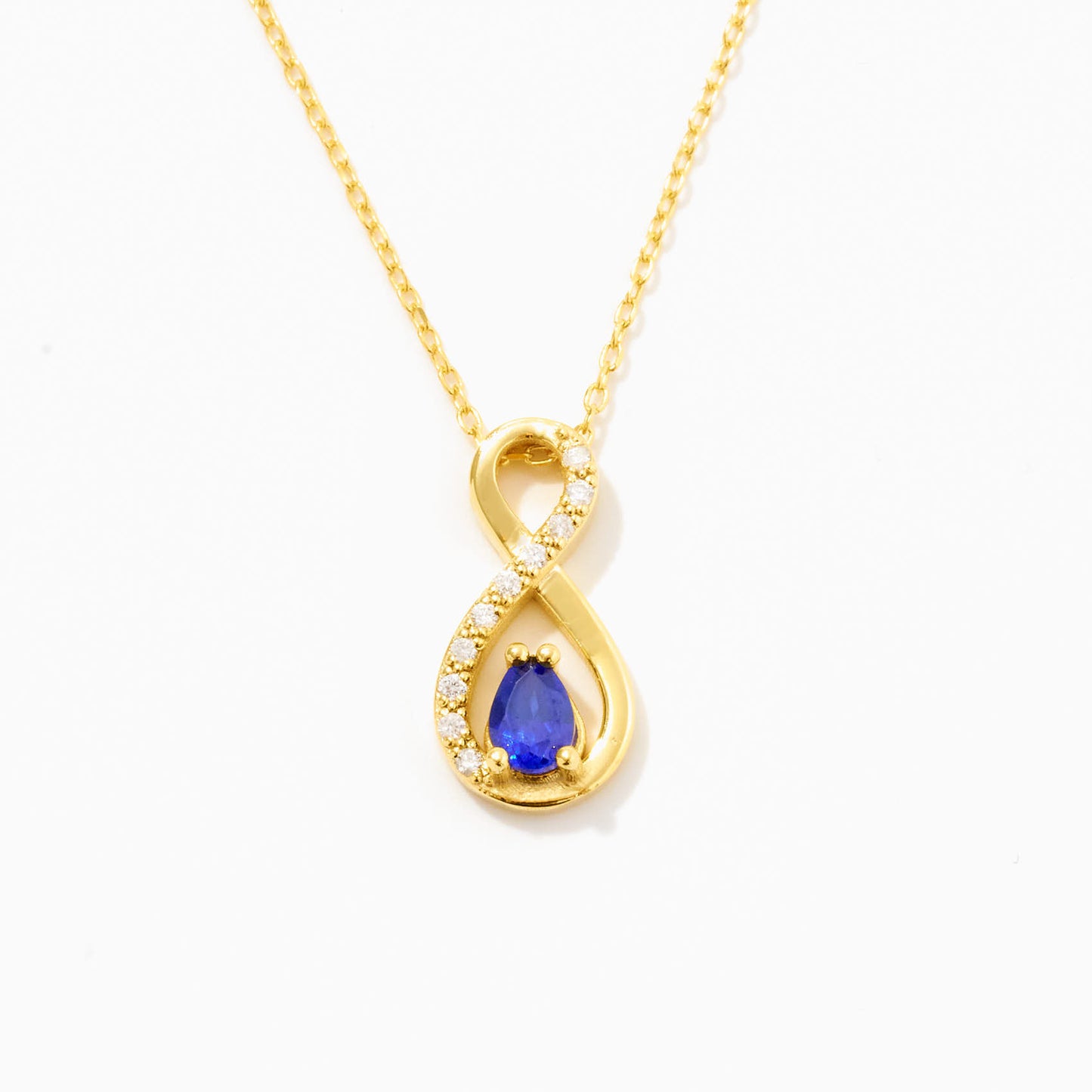 Diamond & Sapphire Infinity Necklace