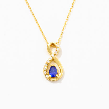 Diamond & Sapphire Infinity Necklace