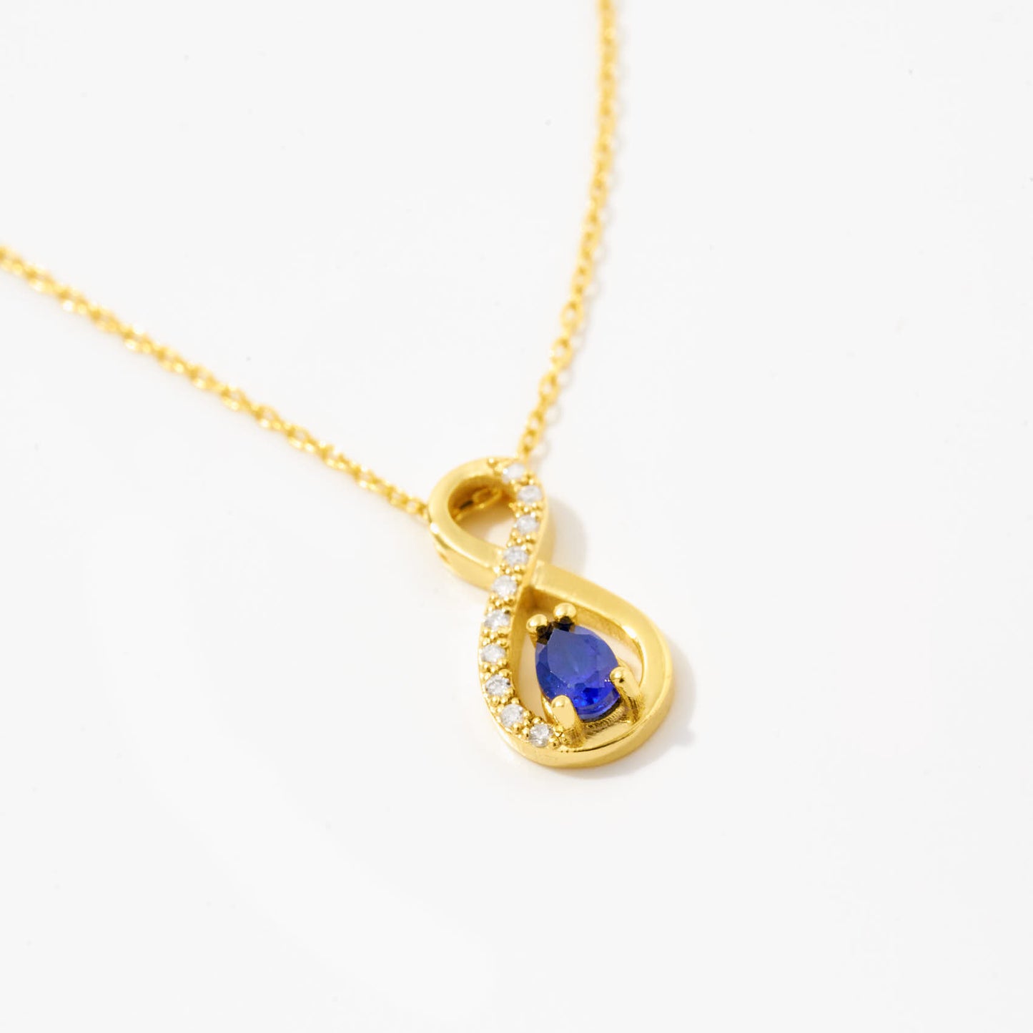 Diamond & Sapphire Infinity Necklace