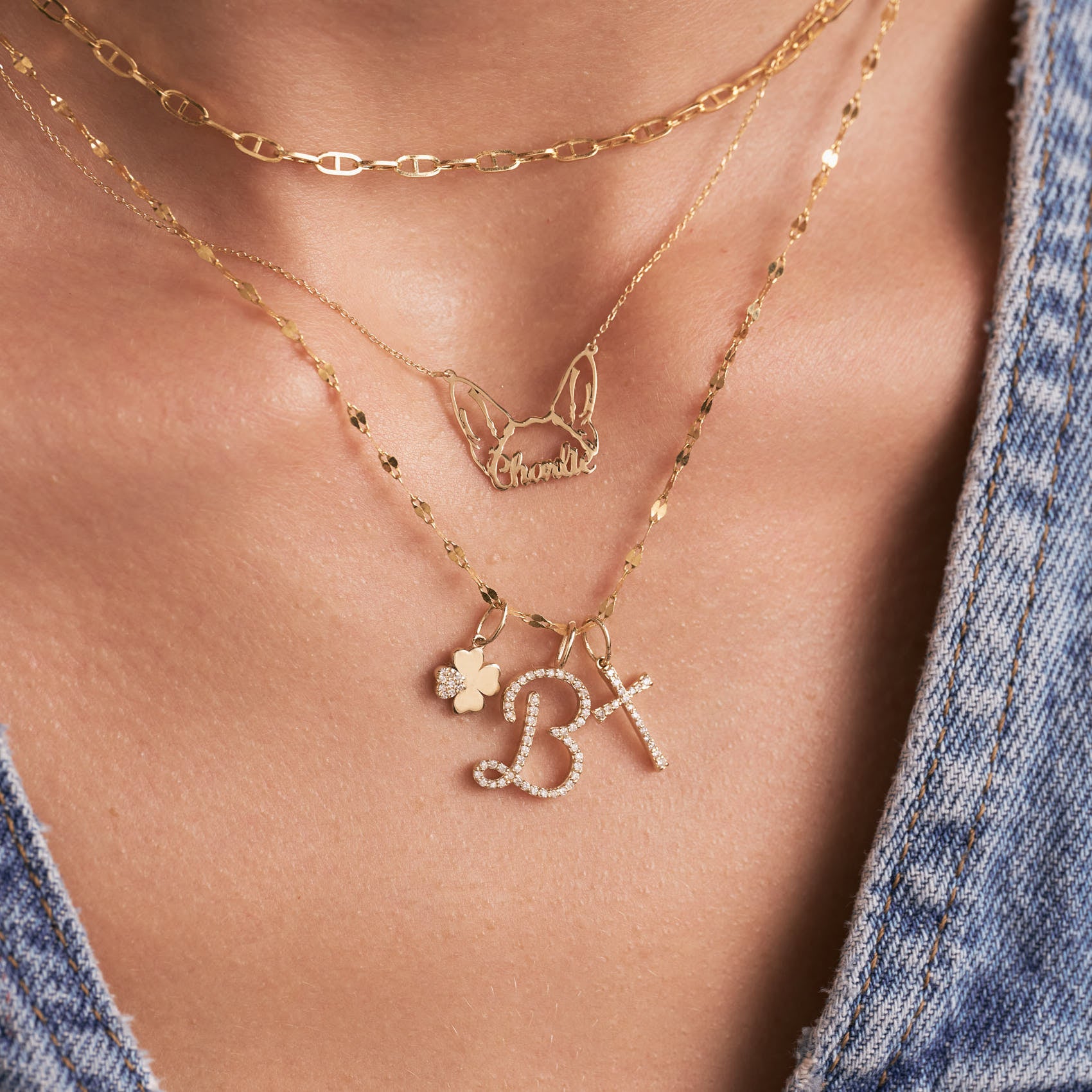Diamond Clover Charm