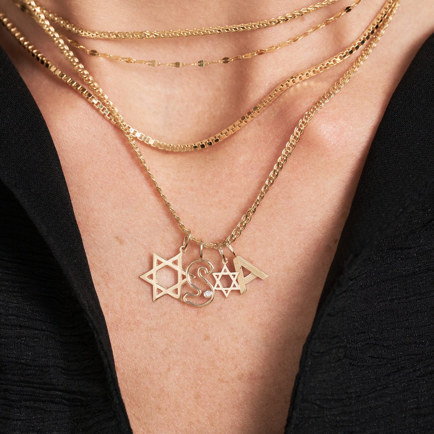 Star of David Charm in 14k Solid Gold