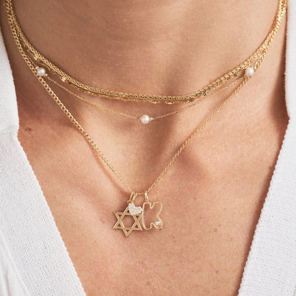 Star of David Charm in 14k Solid Gold