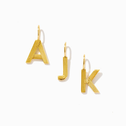 Letter Charm in 14k Solid Gold