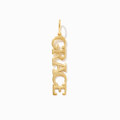 Grace Name Charm in 14k Solid Gold