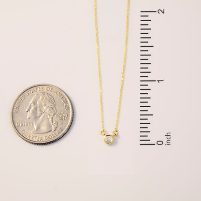 Diamond Bezel Set Necklace