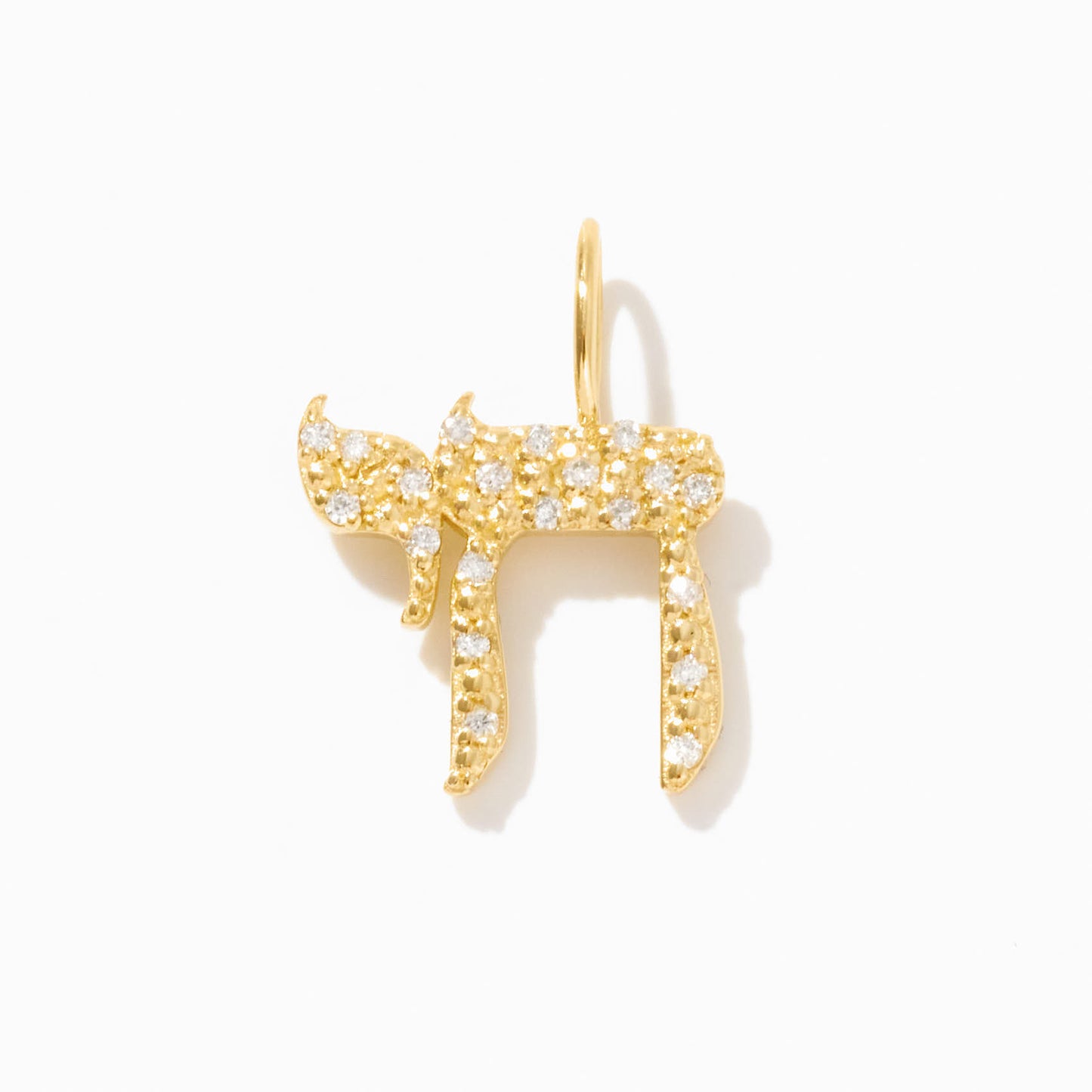 Diamond Chai Pendant in 14k Solid Gold