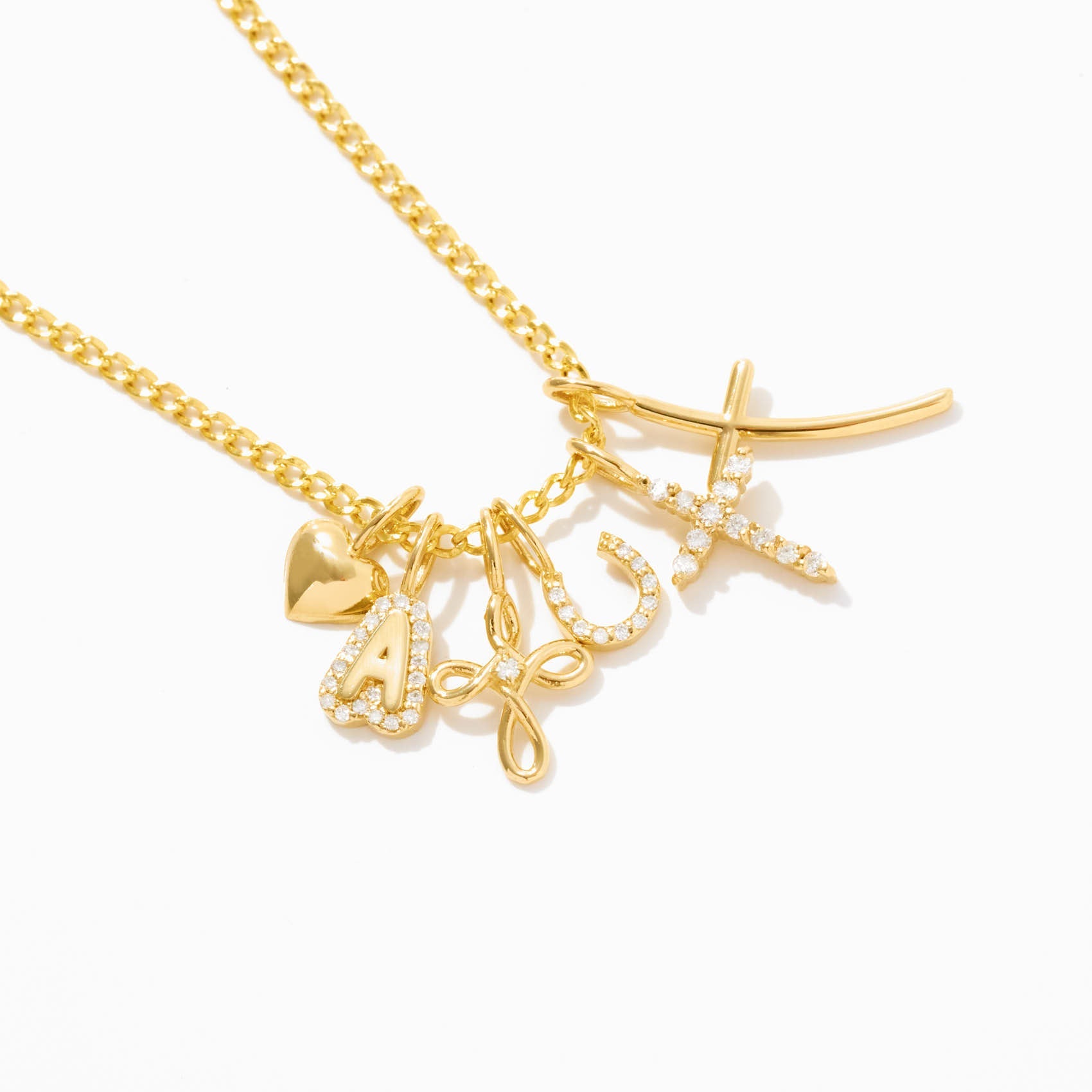 Diamond Horseshoe Charm