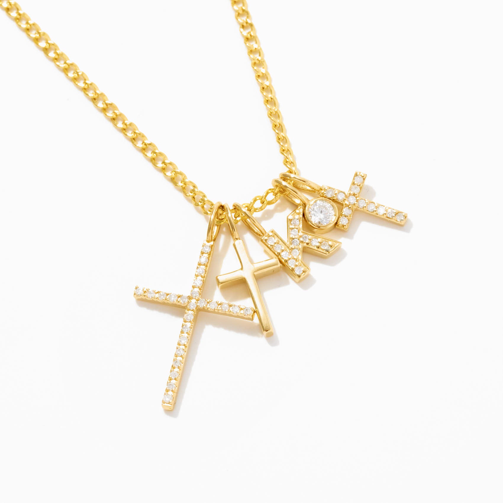 Diamond Letter Charm