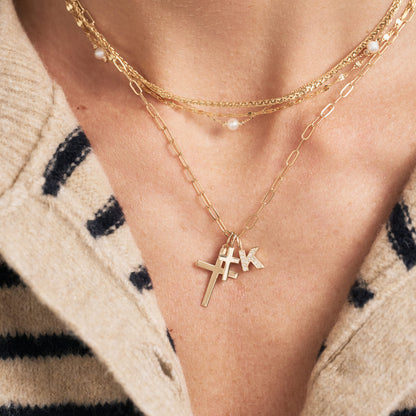 Cross Charm in 14k Solid Gold