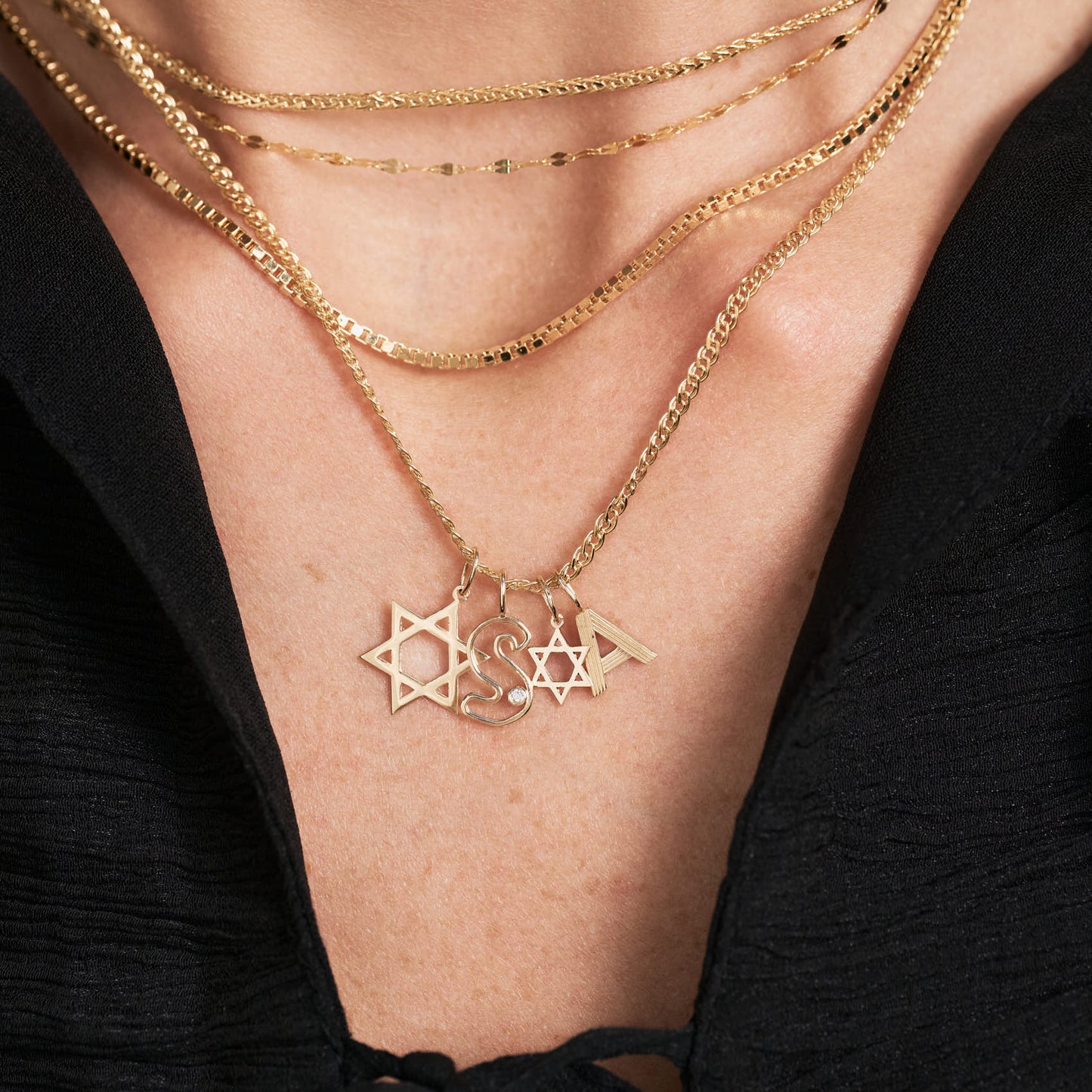 Star of David Charm in 14k Solid Gold