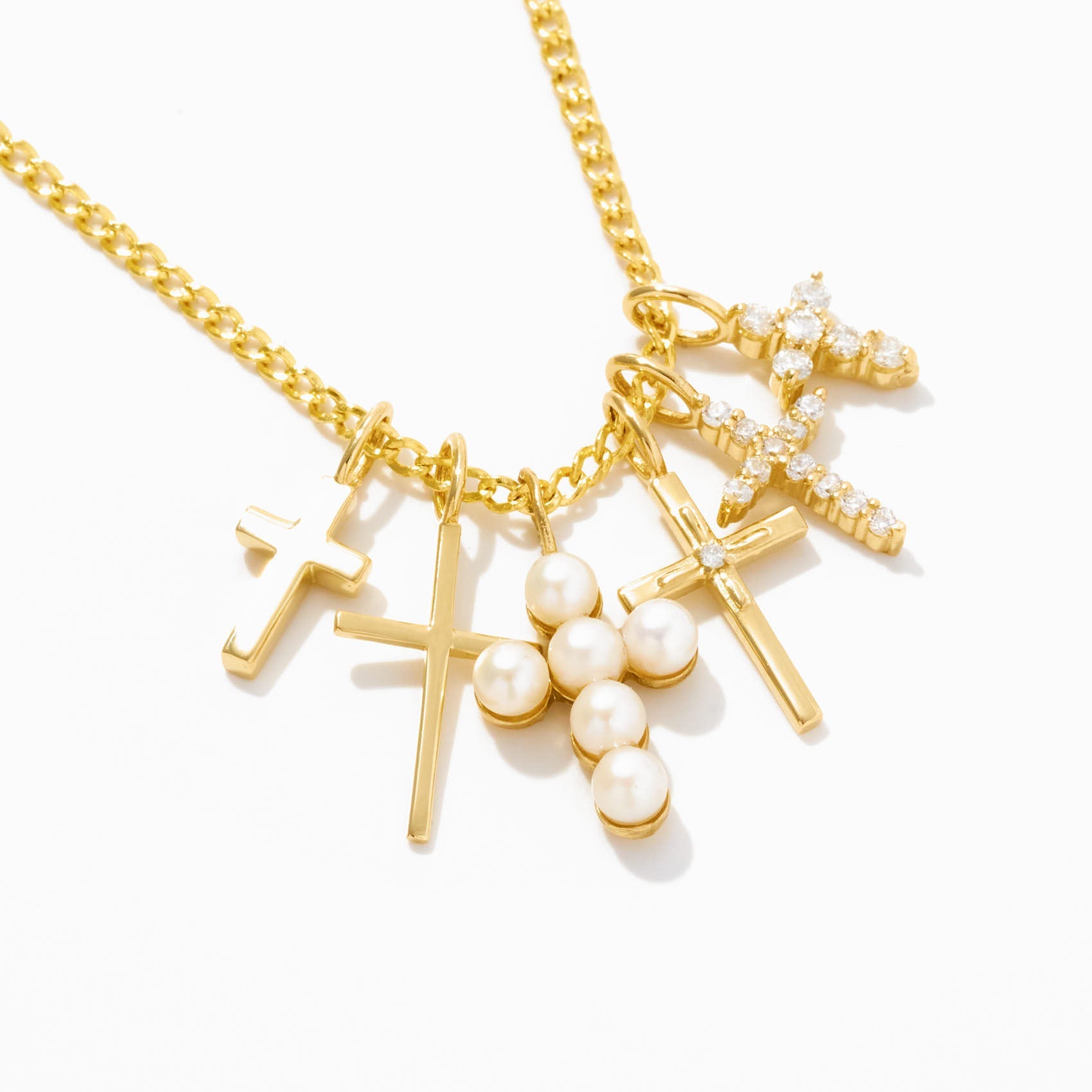 Diamond Cross Charm