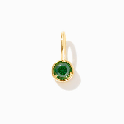 Emerald Birthstone Charm in 14k Solid Gold