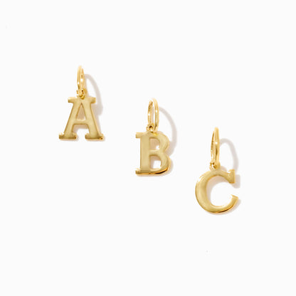 Letter Charm in 14k Solid Gold