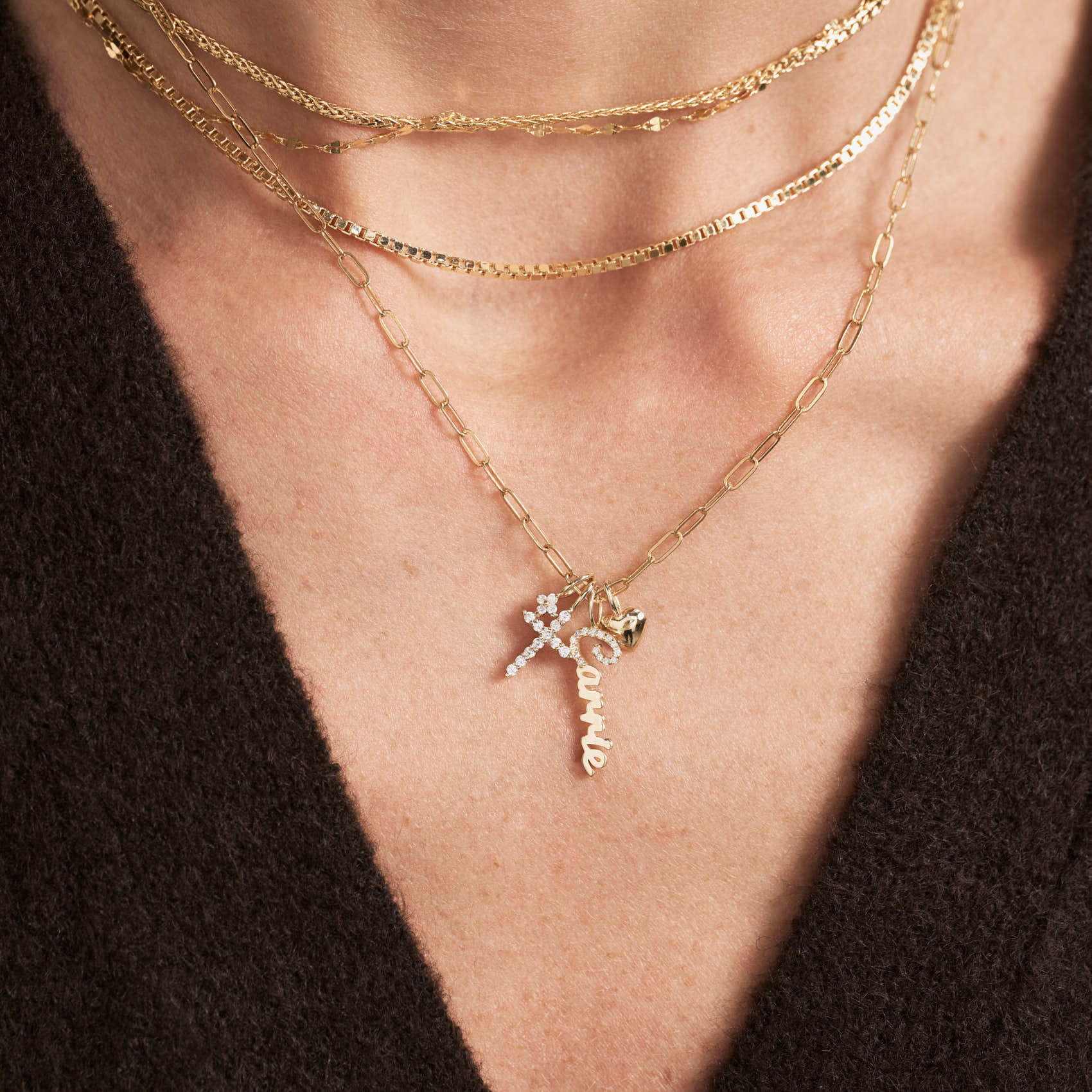 Diamond Clover Charm