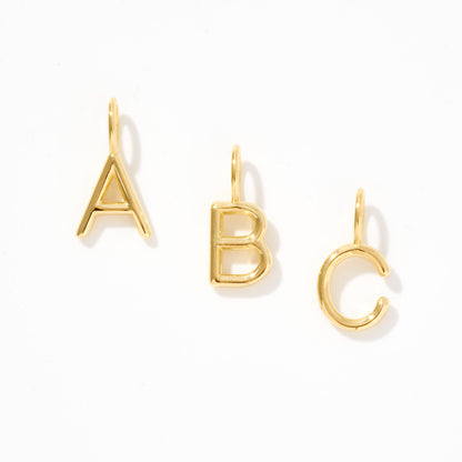 Letter Charm in 14k Solid Gold