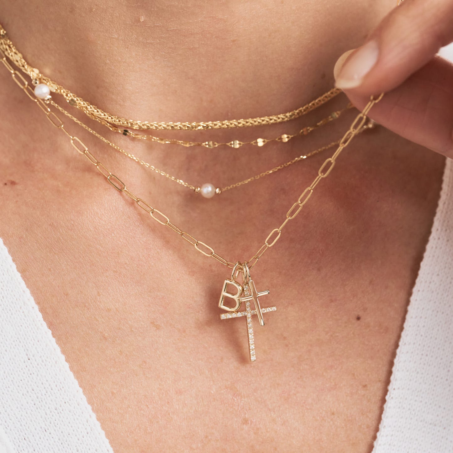 Cross Charm in 14k Solid Gold