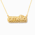 Diamond Buble Name Necklace