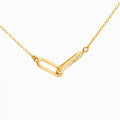 Diamond Paperclip Interlocking Necklace