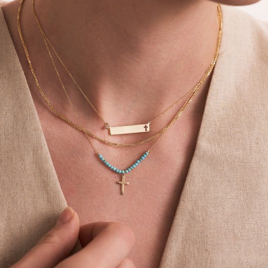 Turquoise Cross Necklace