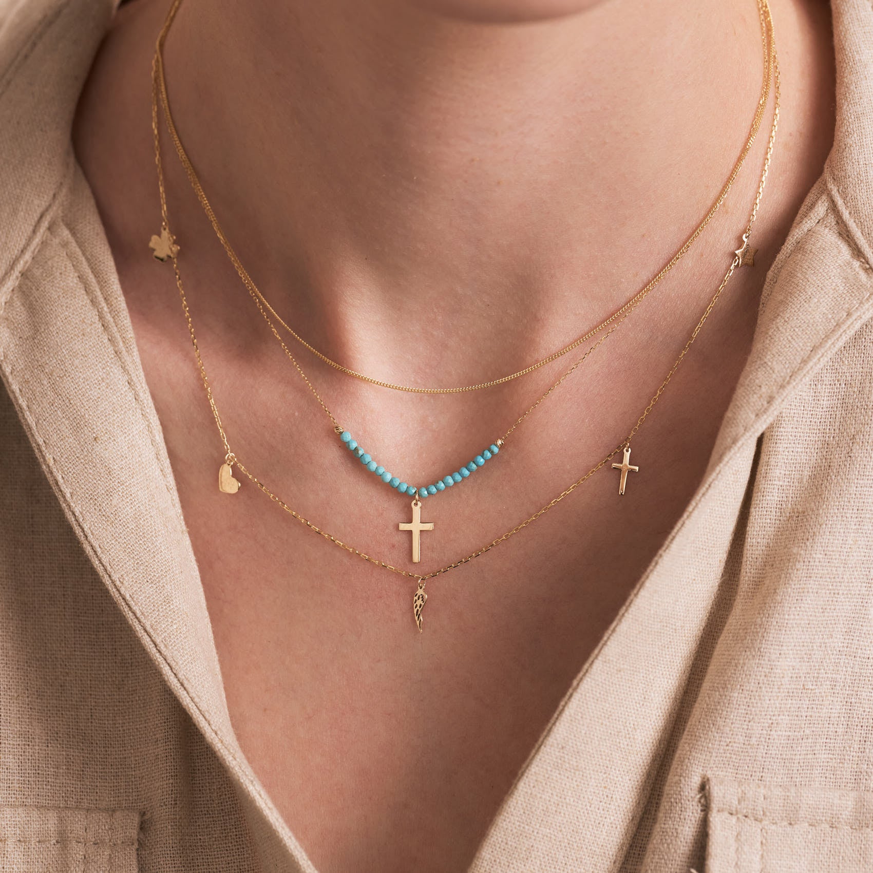 Turquoise Cross Necklace