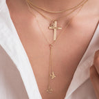 Diamond Old English Letter Charm