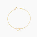 Dainty Interlocking Double Heart Bracelet