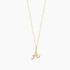 Diamond Cursive Initial Necklace
