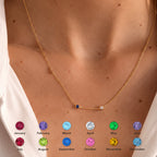 Personalized Dual Birthstone Necklace