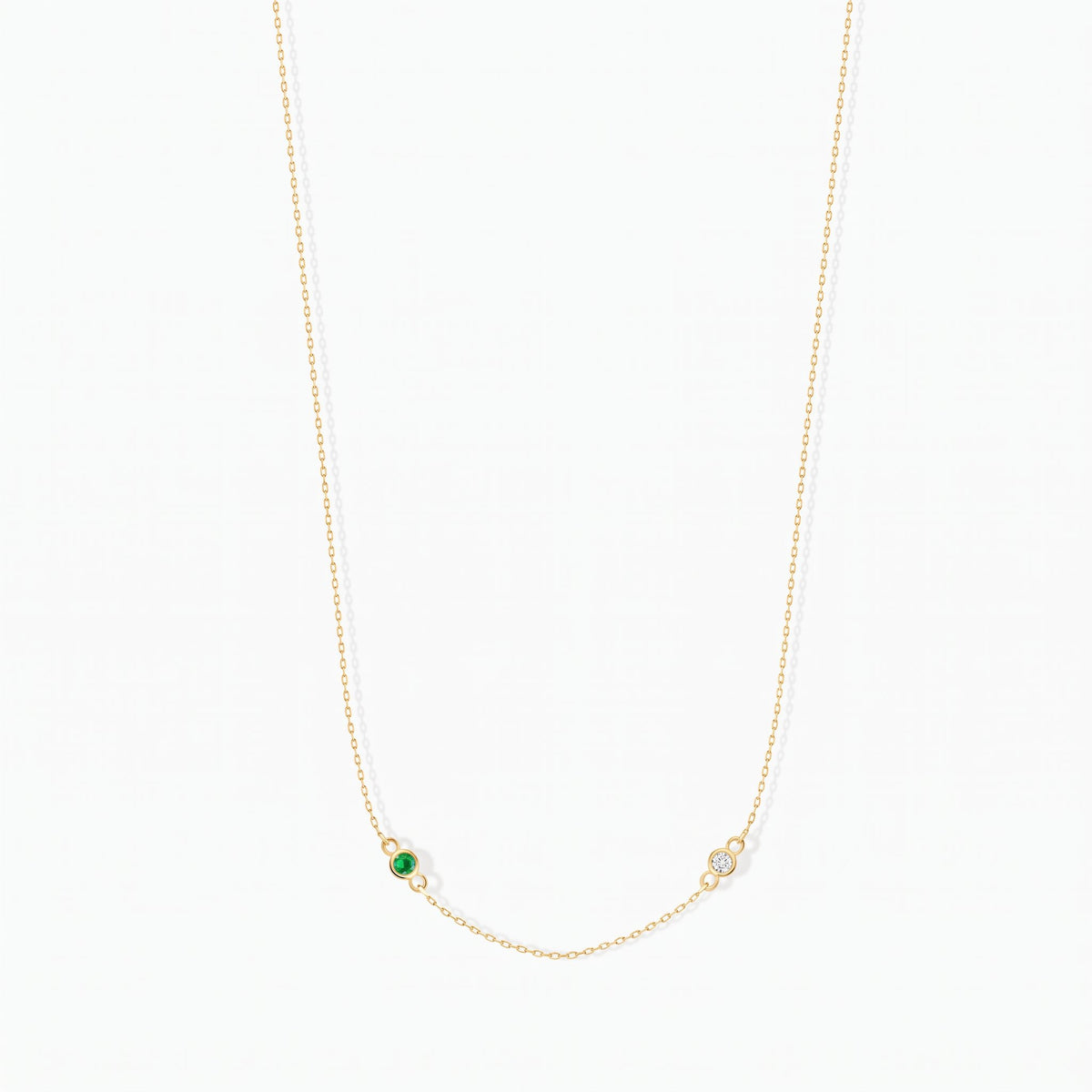 Personalized Dual Birthstone Necklace