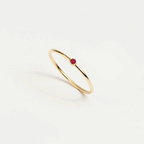 Birthstone Solitaire Stacking Ring
