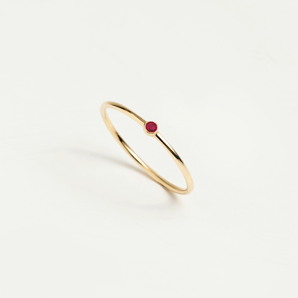 Birthstone Solitaire Stacking Ring