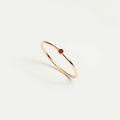 Birthstone Solitaire Stacking Ring
