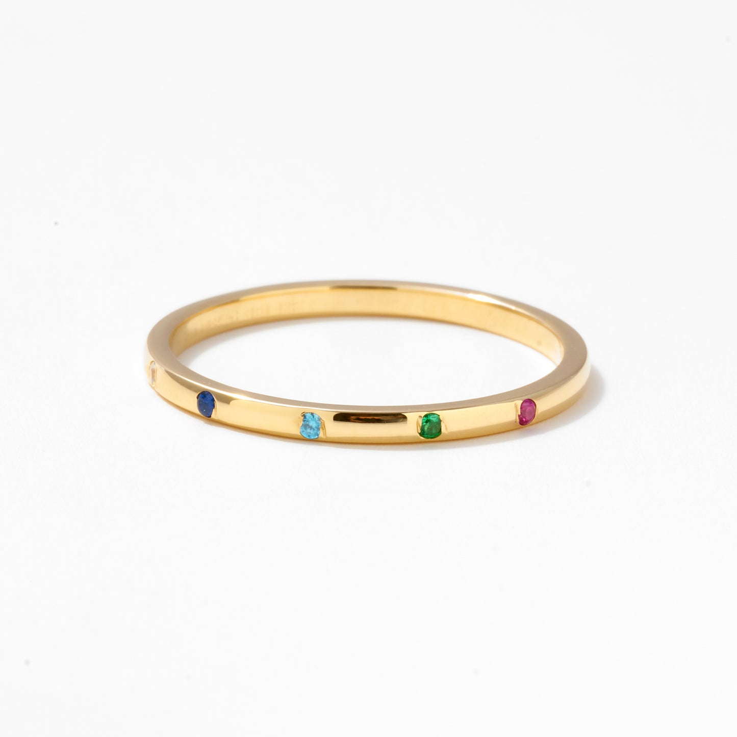 Personalized Multi-Stone Birthstone Mother's Ring in 14k Solid Gold