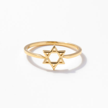 Star of David Ring in 14k Solid Gold