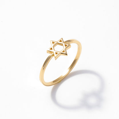 Star of David Ring in 14k Solid Gold