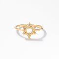 Diamond Star of David Ring