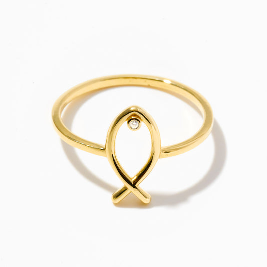 Diamond Fish Ring