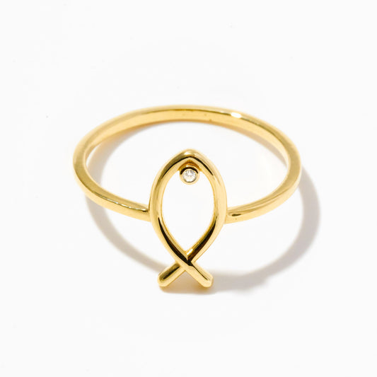 Diamond Fish Ring