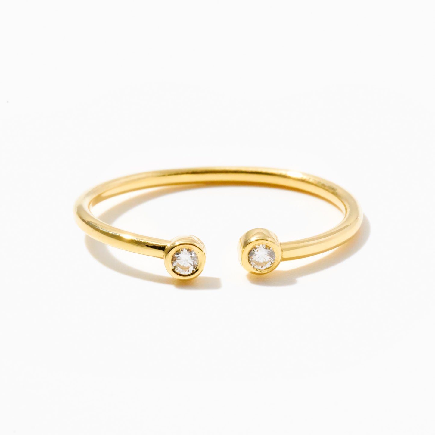 Twin Diamond Open Ring