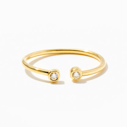 Twin Diamond Open Ring