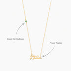 Personalized Name Necklace with Birthstone