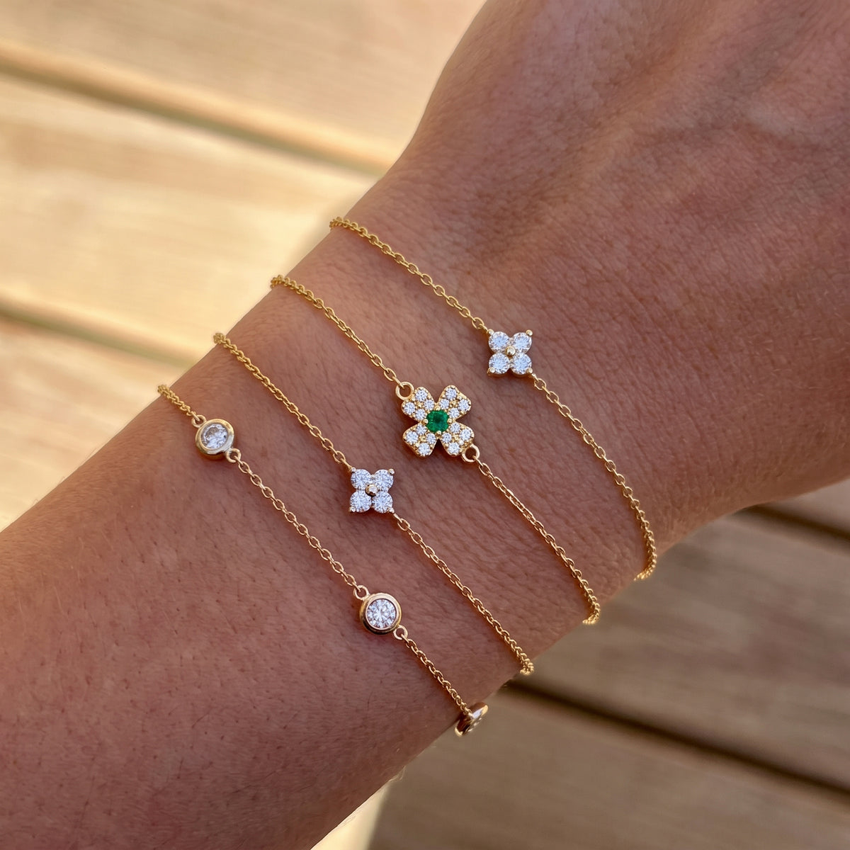 Diamond Clover Bracelet