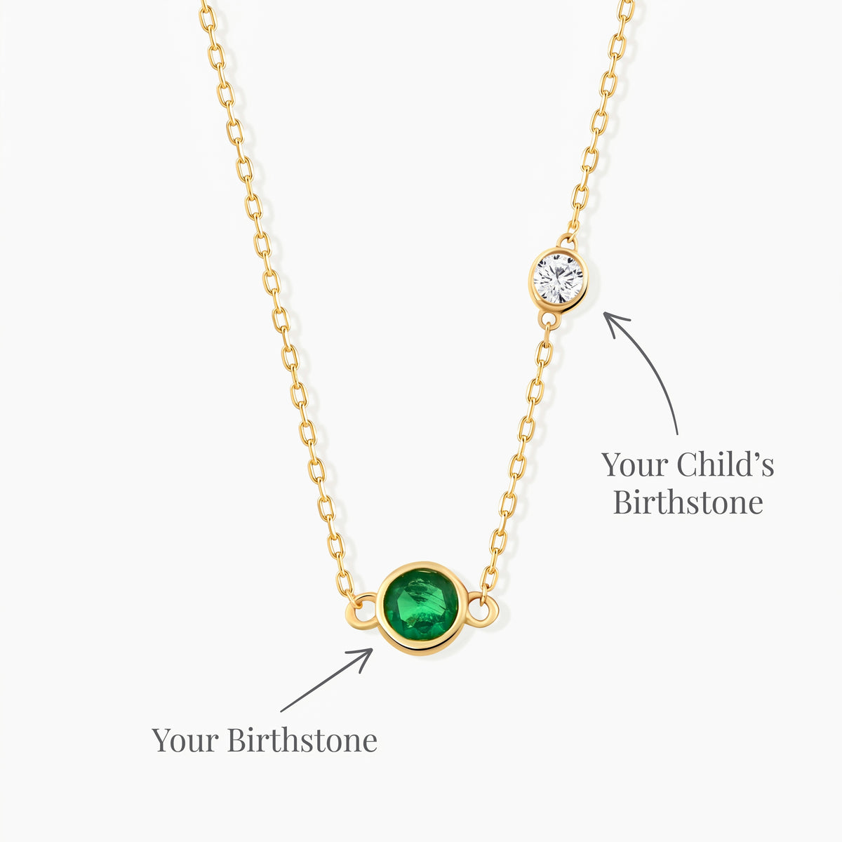 Personalized Dual Birthstone Necklace