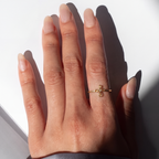 Infinity Cross Ring with Diamond Accent