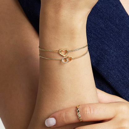 Diamond Interlocking Circles Bracelet