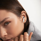 Mini Diamond Cross Hoop Earrings